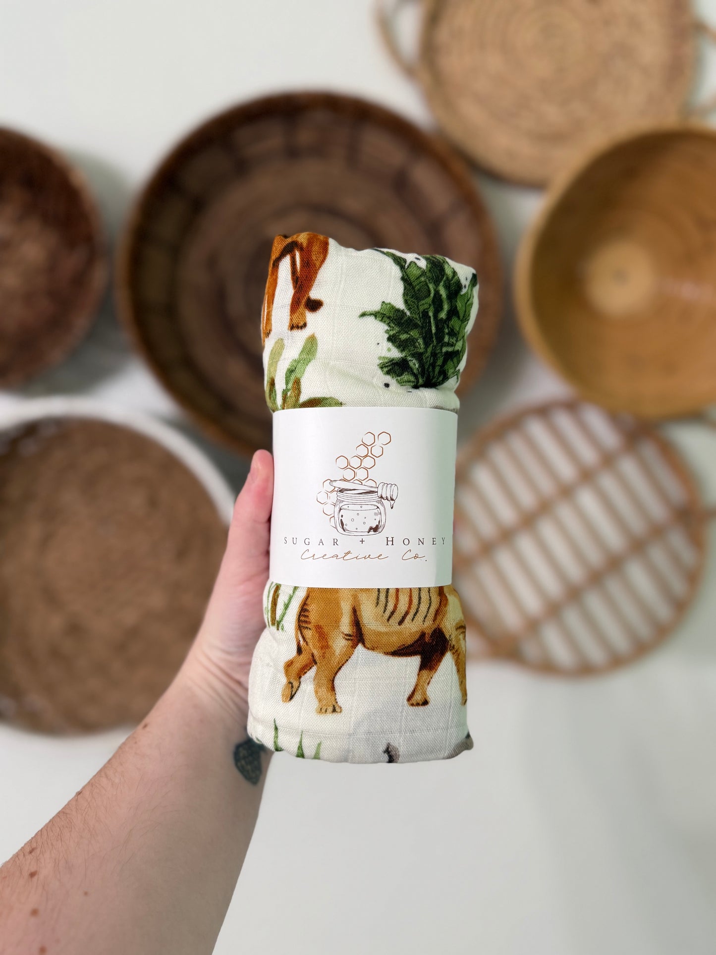 Roarin' Wild Muslin Swaddle