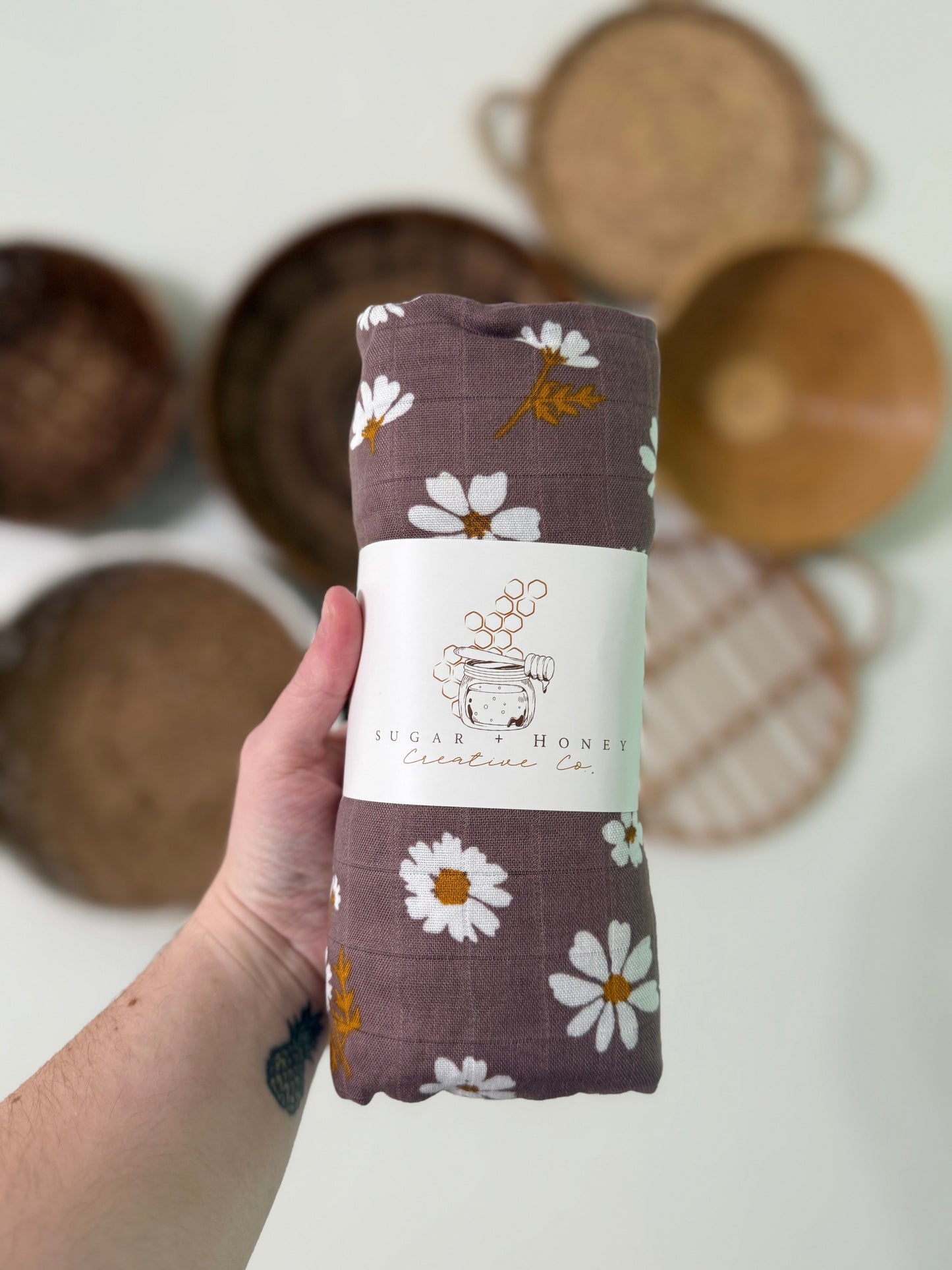 Vintage Flora Muslin Swaddle