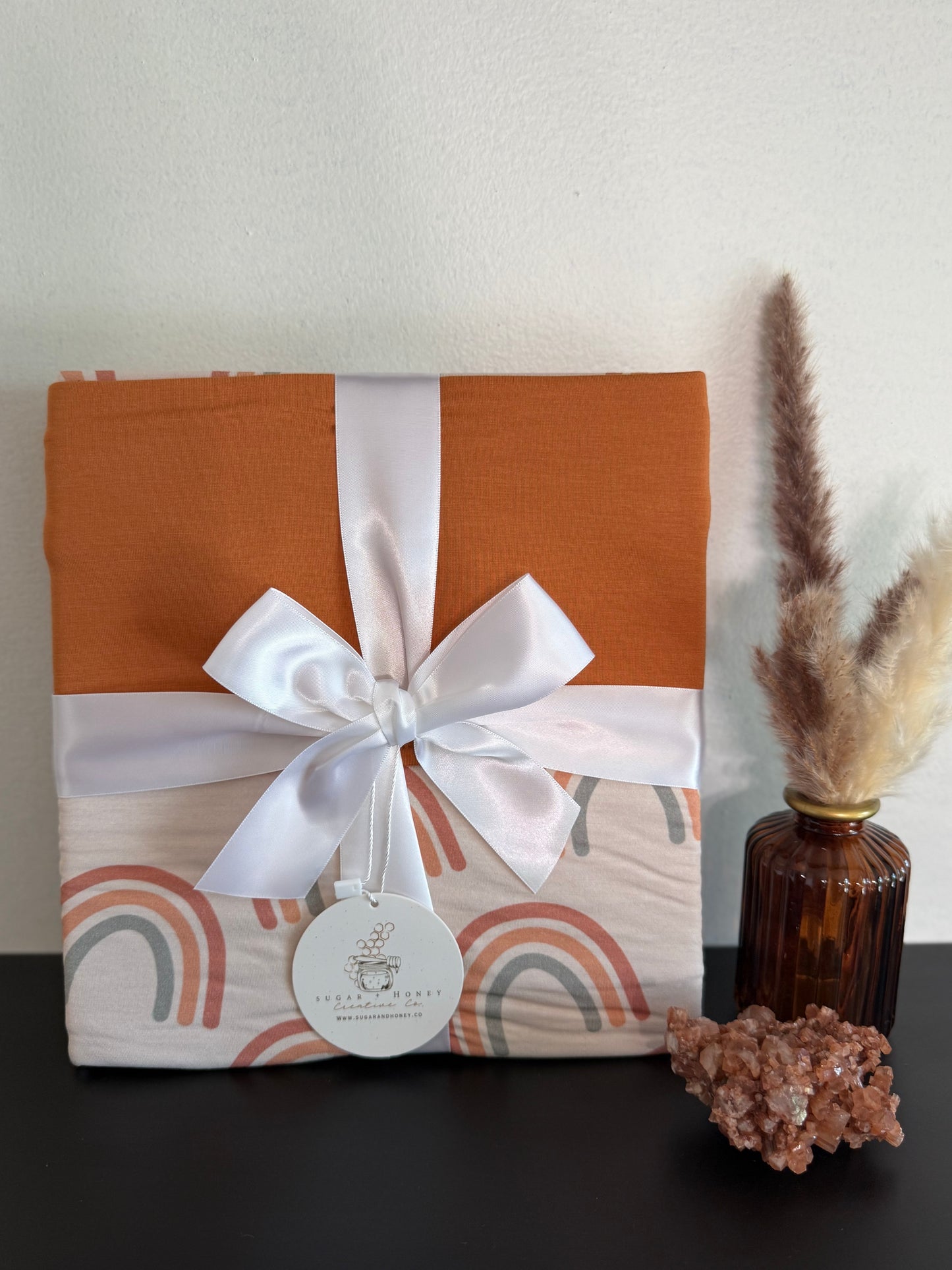 Honey Hues Rainbow Bamboo Blanket