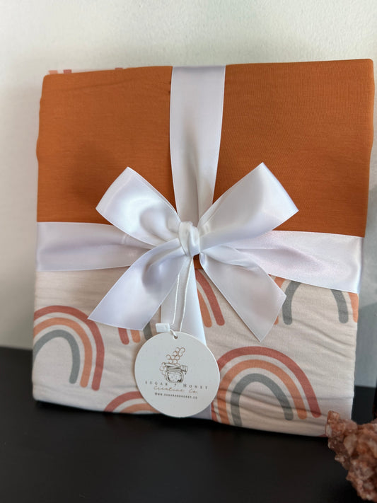 Honey Hues Rainbow Bamboo Blanket