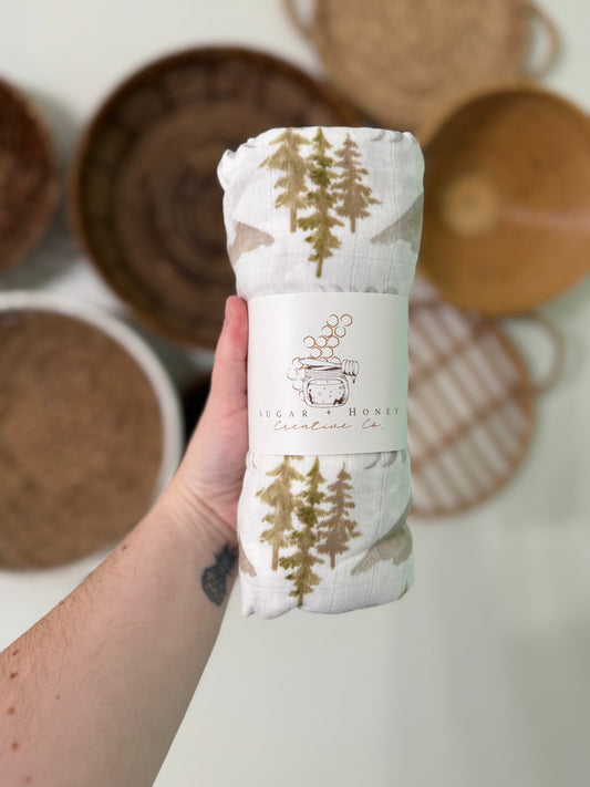 Cozy Campout Muslin Swaddle