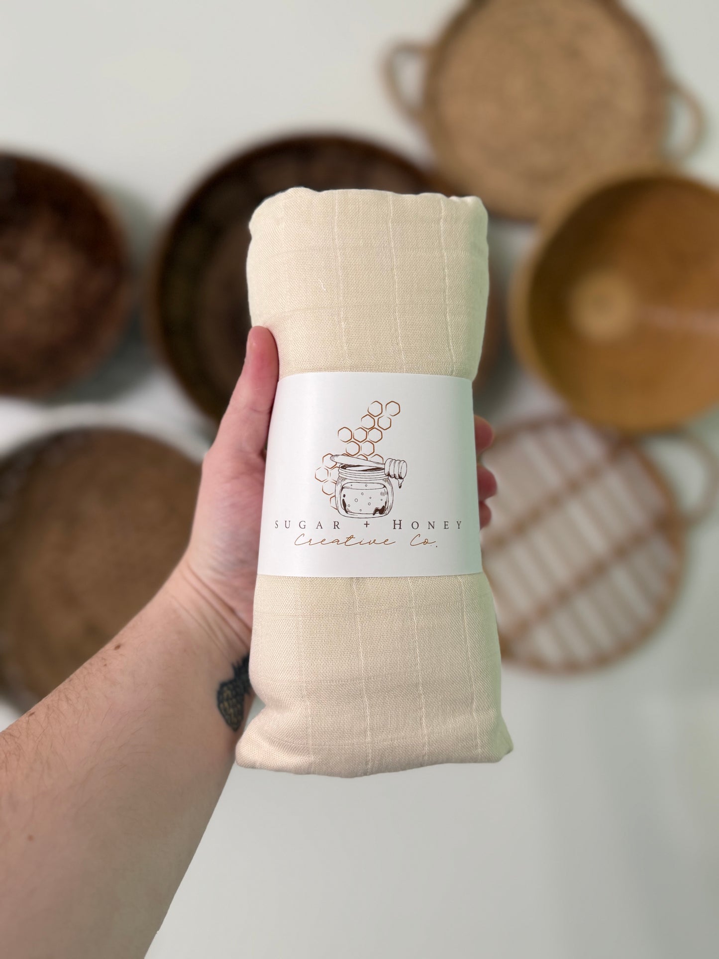 Vanilla Cloud Muslin Swaddle