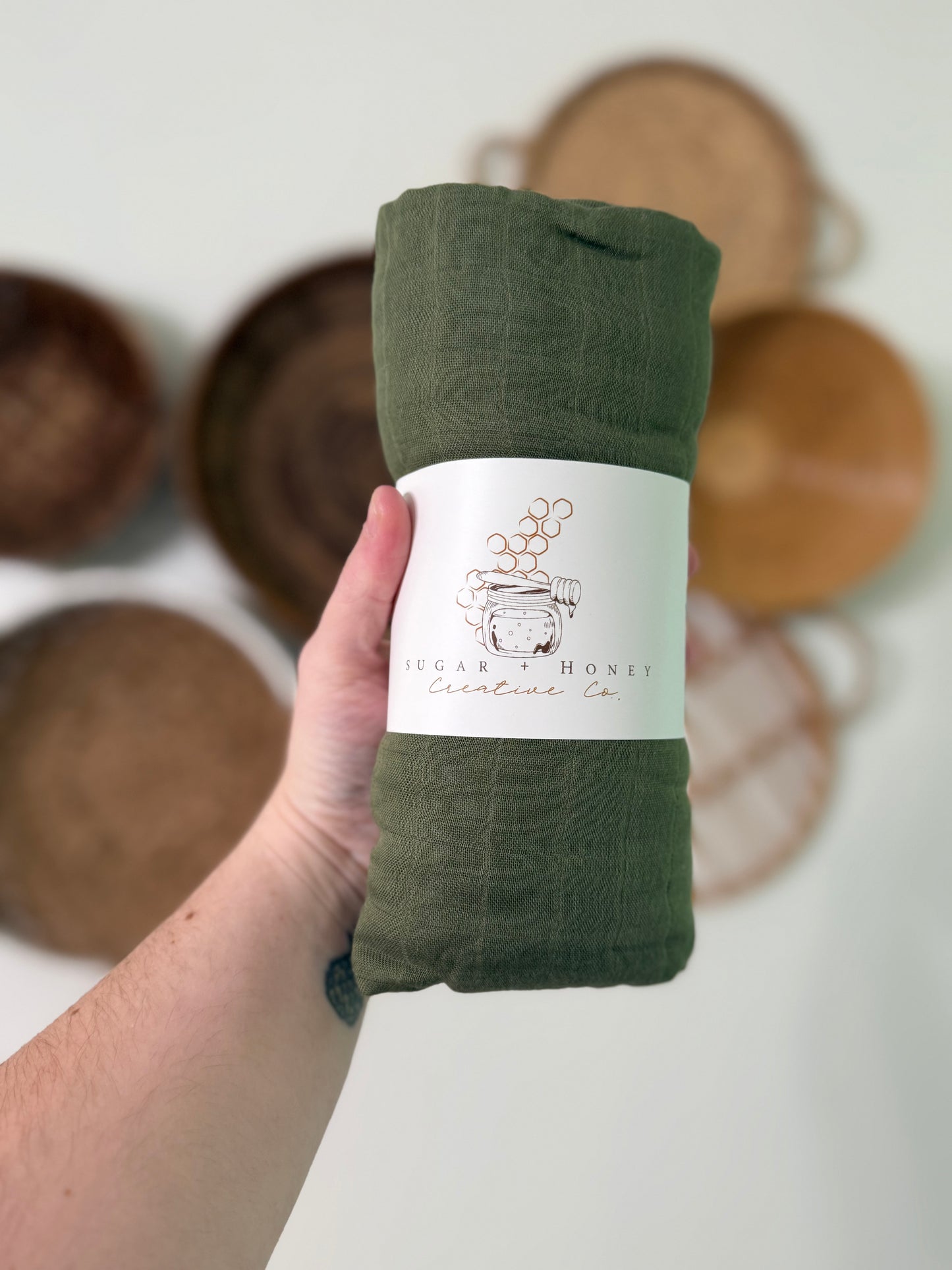 Mossy Morning Muslin Swaddle